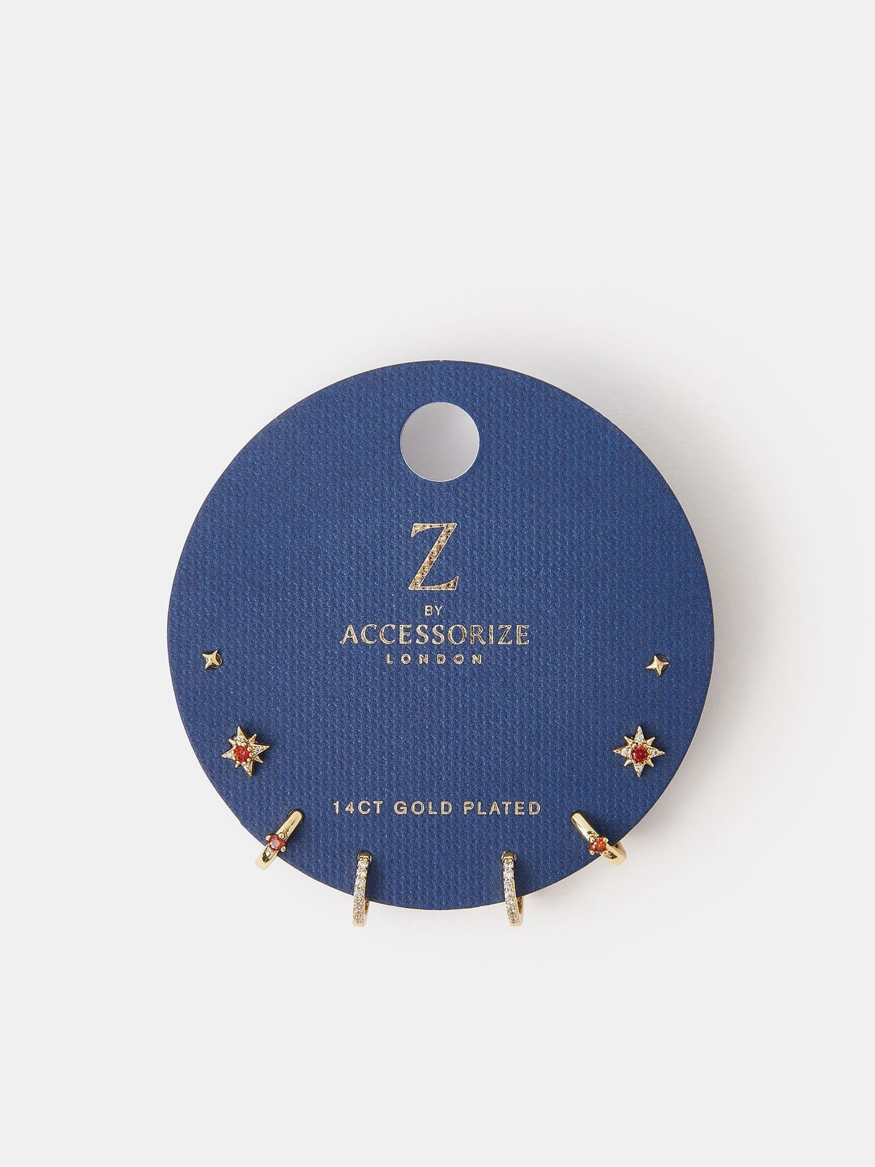 Accessorize celestial earrings with birthstones - British product