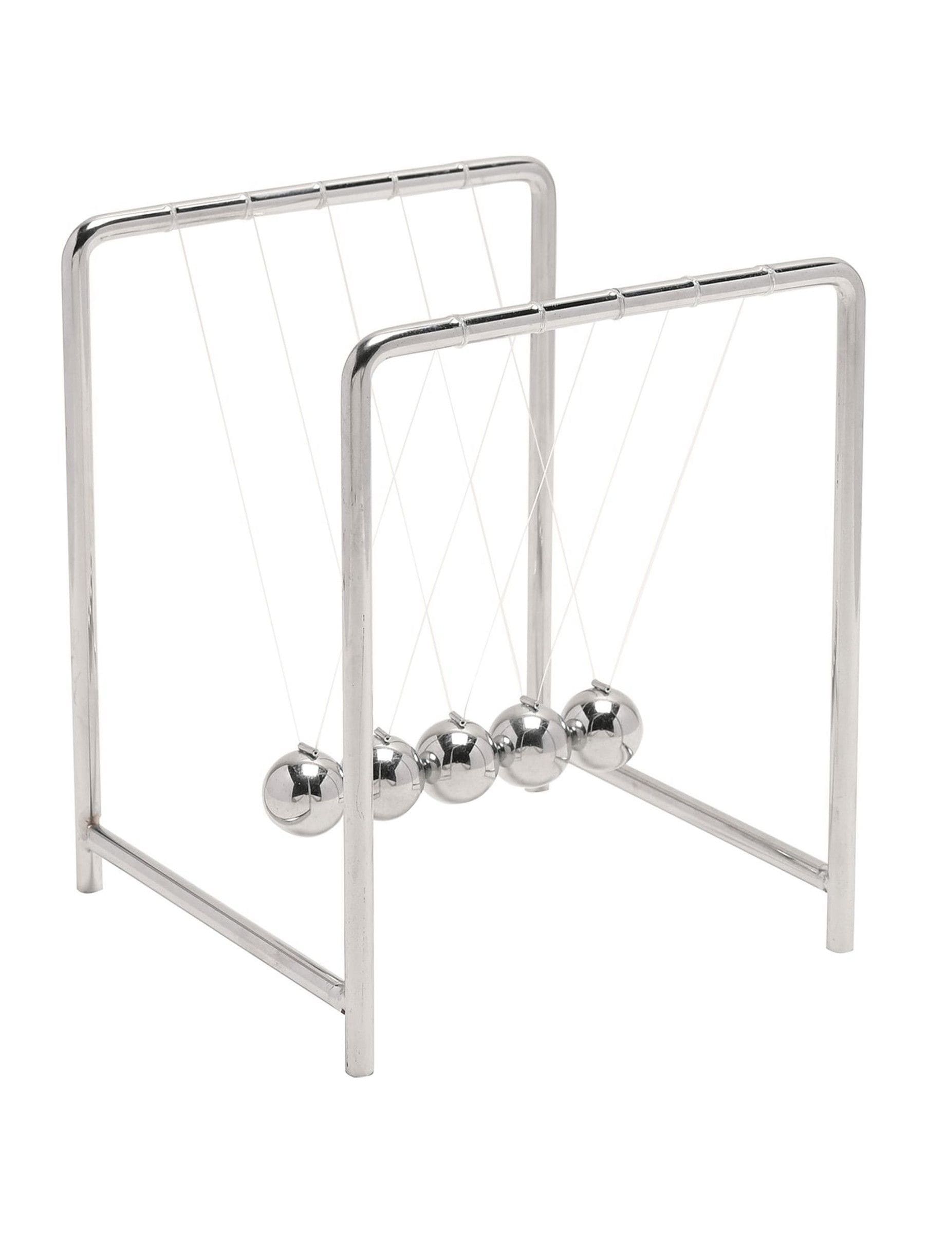 Widdop Newton's Cradle polished chrome desk toy 14x18cm (British brand)