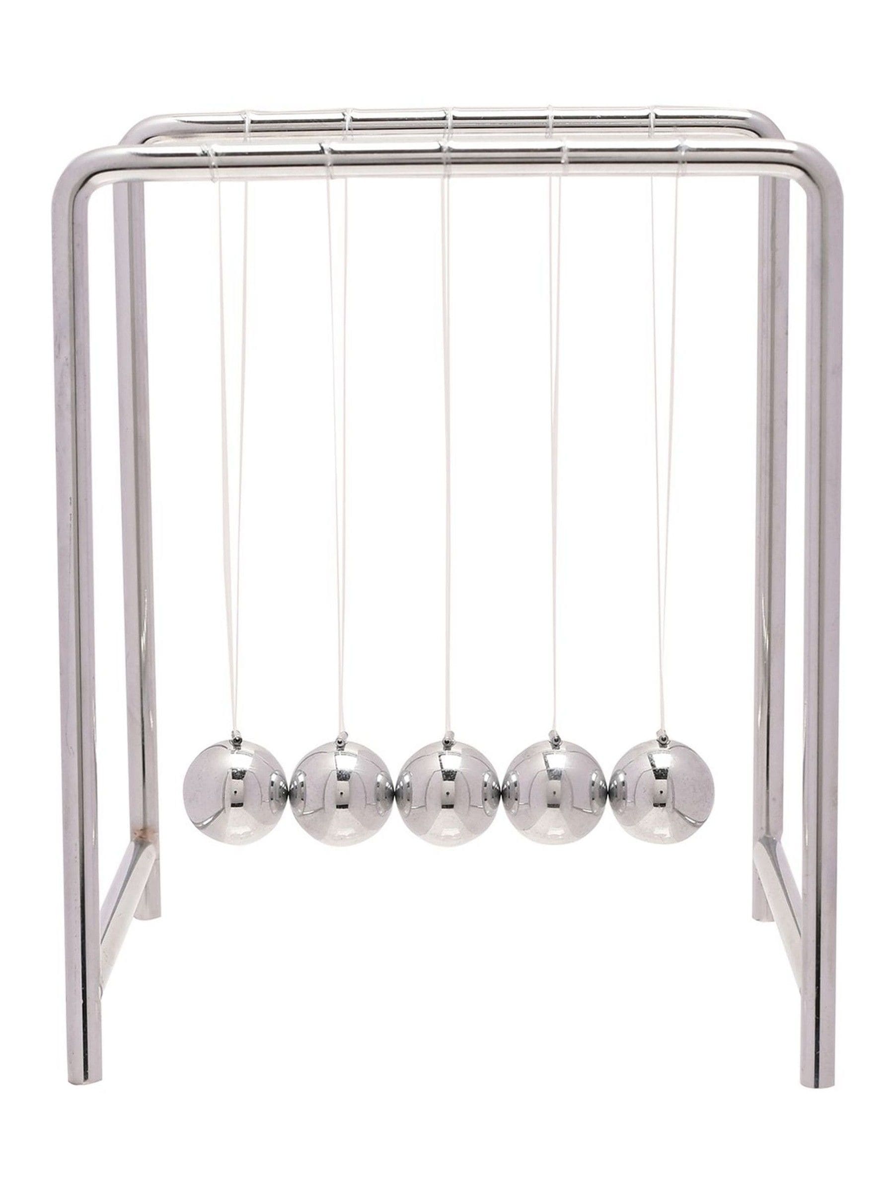 Widdop Newton's Cradle polished chrome desk toy 14x18cm (British brand)