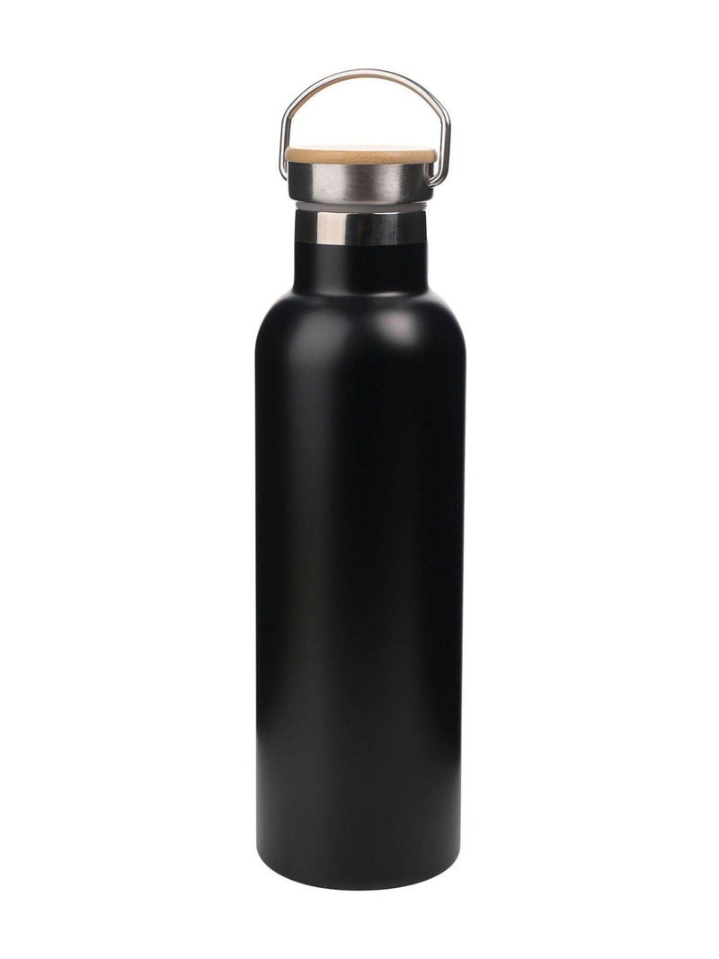 Widdop Black Harvey Makin steel sports bottle black 750ml (British brand)