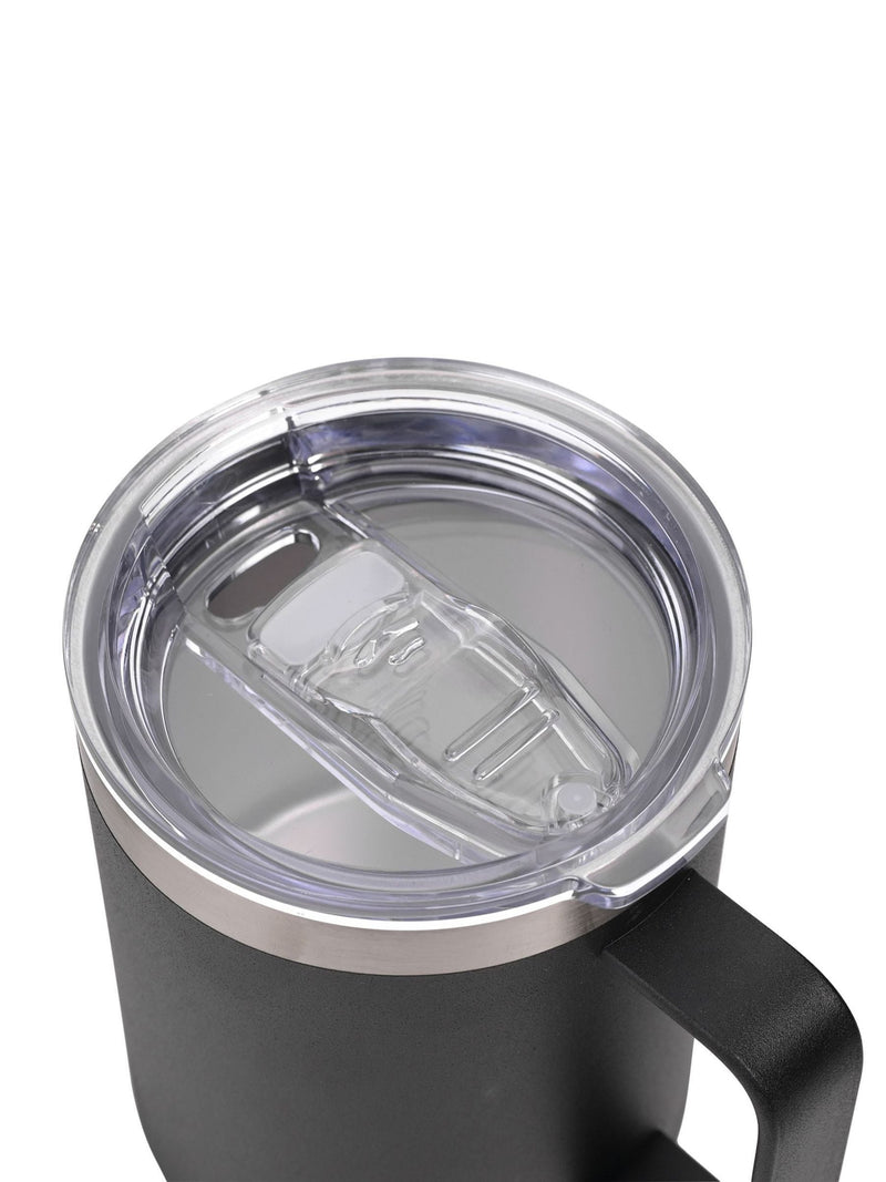 Widdop Black Harvey Makin steel travel mug 12oz (British brand)