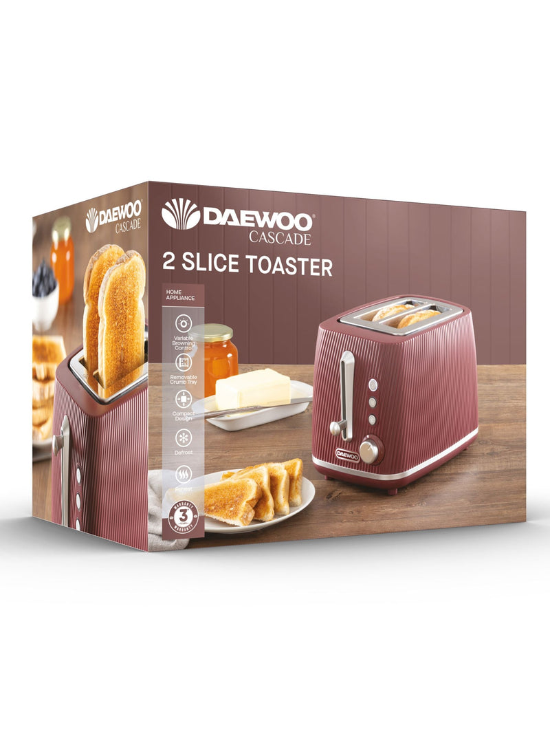 Daewoo Ruby Cascade 2 Slice Toaster