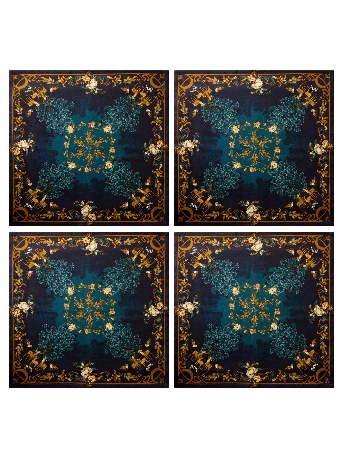 Joe Browns 4 Pack Green Forest Oasis Napkins