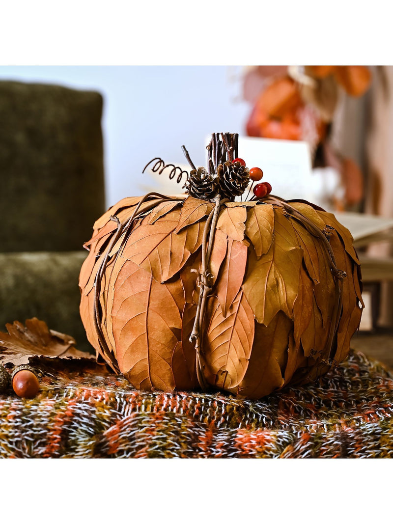 Country Living Orange Leaves Pumpkin autumn home decoration - British product