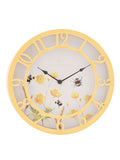 Country Living yellow floral outdoor clock 25cm - British product