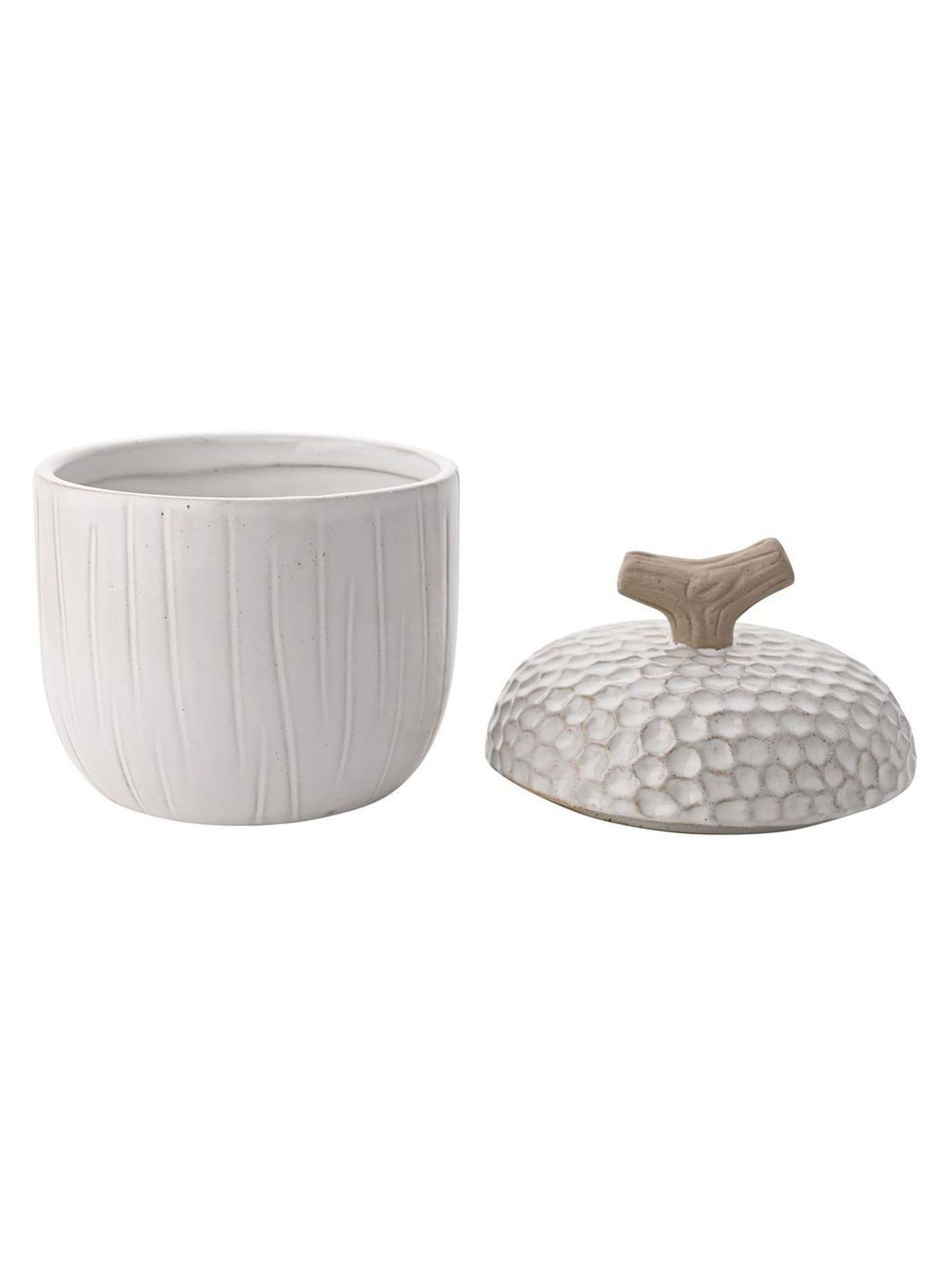 Country Living White Large Acorn Storage Jar