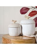 Country Living White Large Acorn Storage Jar