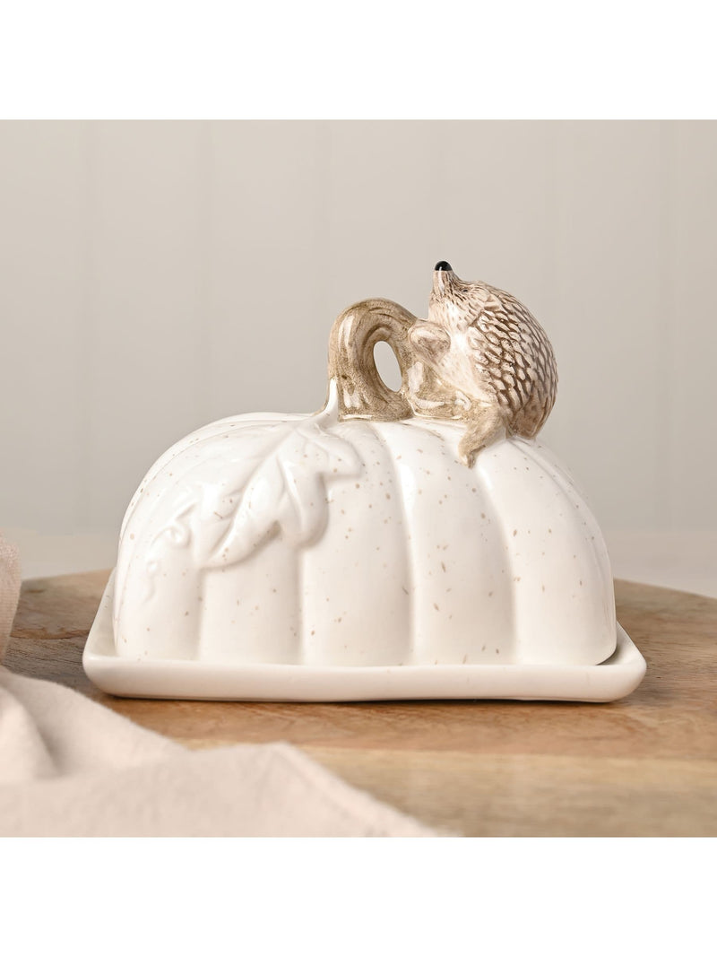 Country Living White Hedgehog Butter Dish - British product