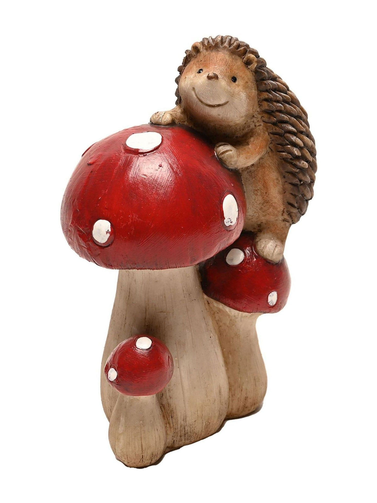 Country Living Brown Hedgehog Climbing Mushroom Ornament