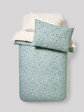 2 Pack Teal Blue Terrazzo Duvet Cover and Pillowcases Set