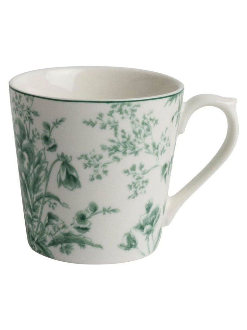 Laura Ashley porcelain mugs set of 4 in teal green, UK version