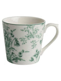 Laura Ashley porcelain mugs set of 4 in teal green, UK version