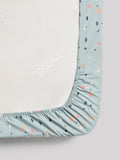 Blue terrazzo fitted sheets 2 pack for baby beds - British product