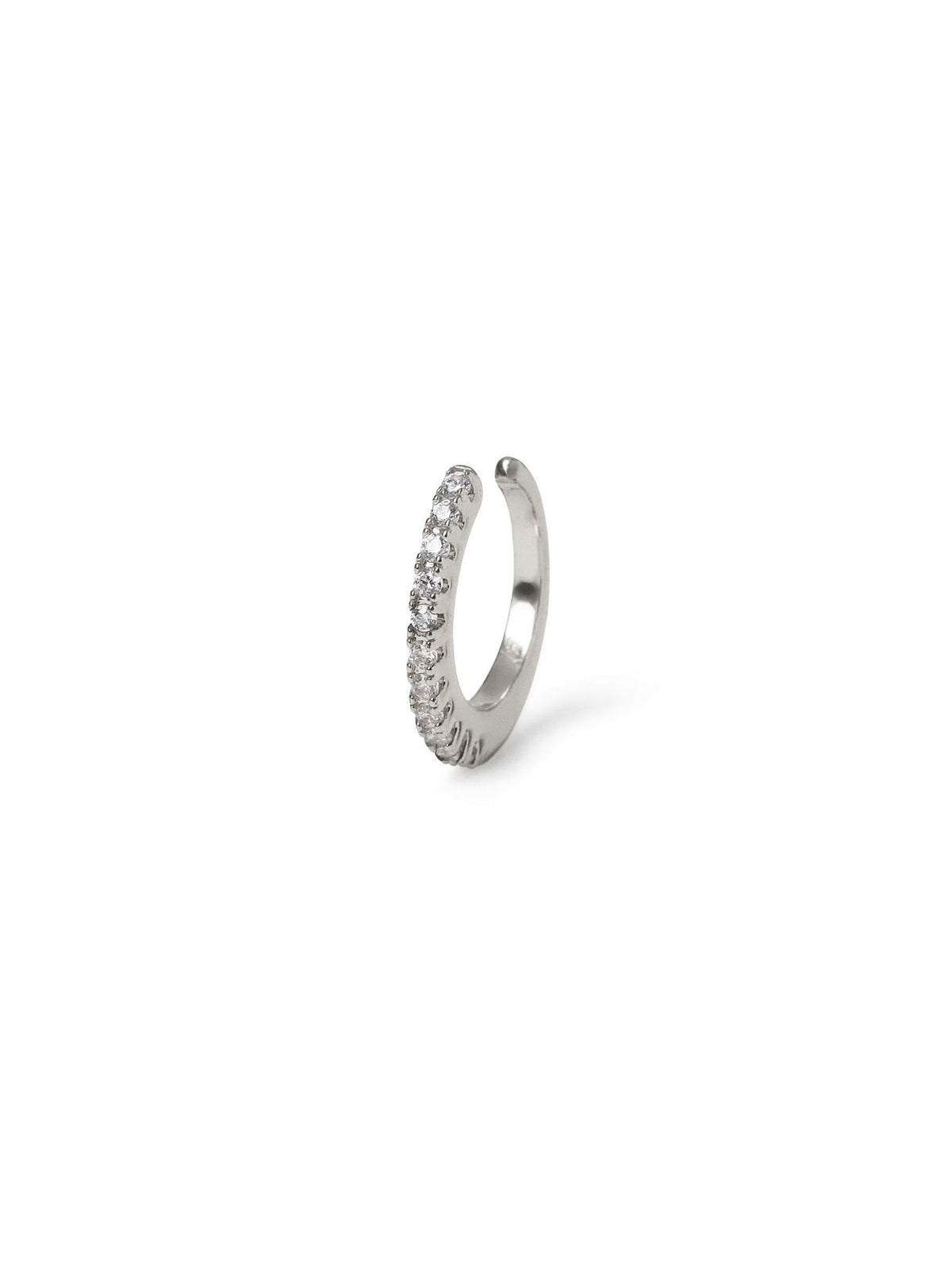 Aela silver tone cubic zirconia ear cuff - British product