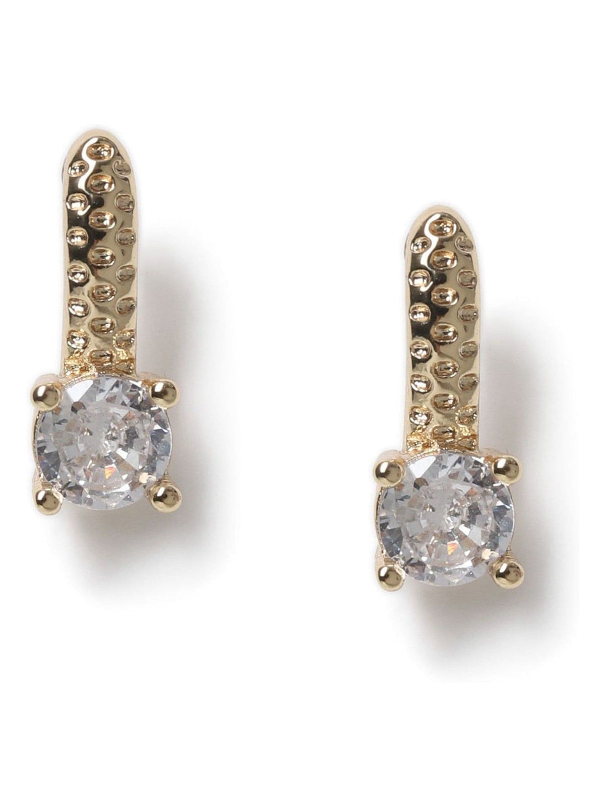 Aela gold tone cubic zirconia piercing stud earrings - British product