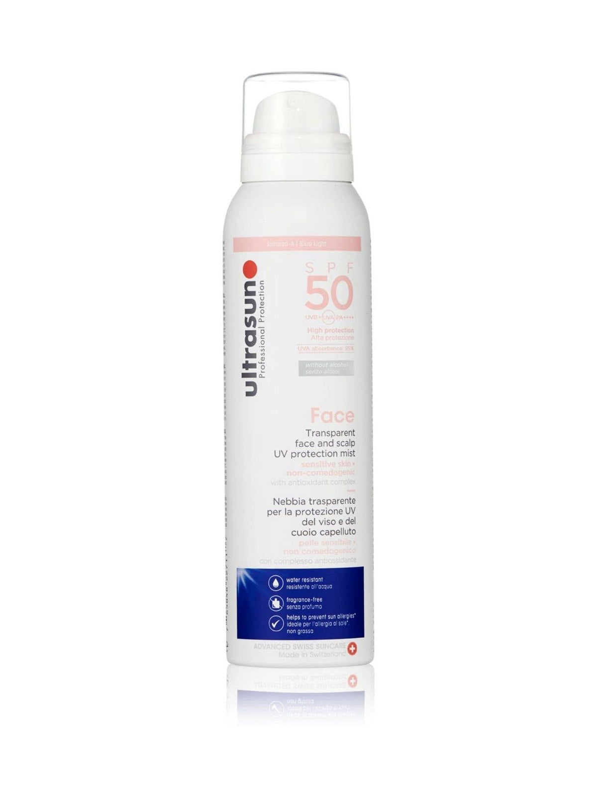Ultrasun SPF 50 UV Face & Scalp Mist 150ml (British brand)