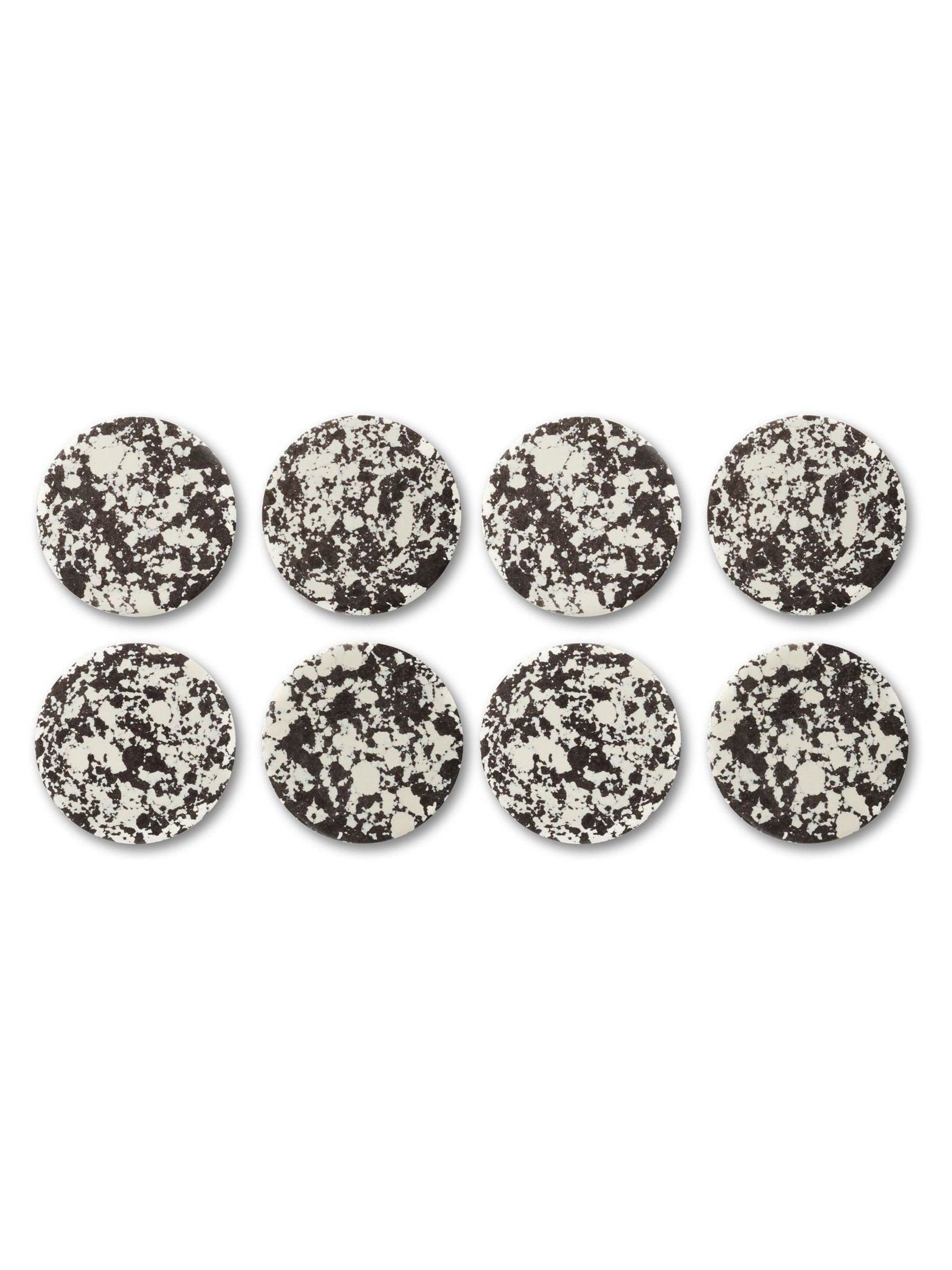 Curateology Black Rock Coasters Set of 8 - British product