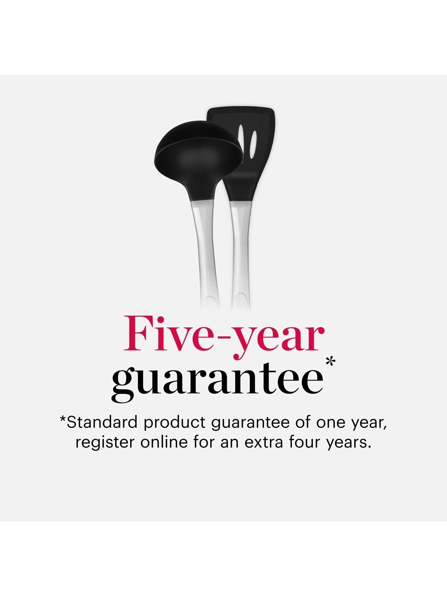 Good Food 6-piece black cooking utensil set, UK version