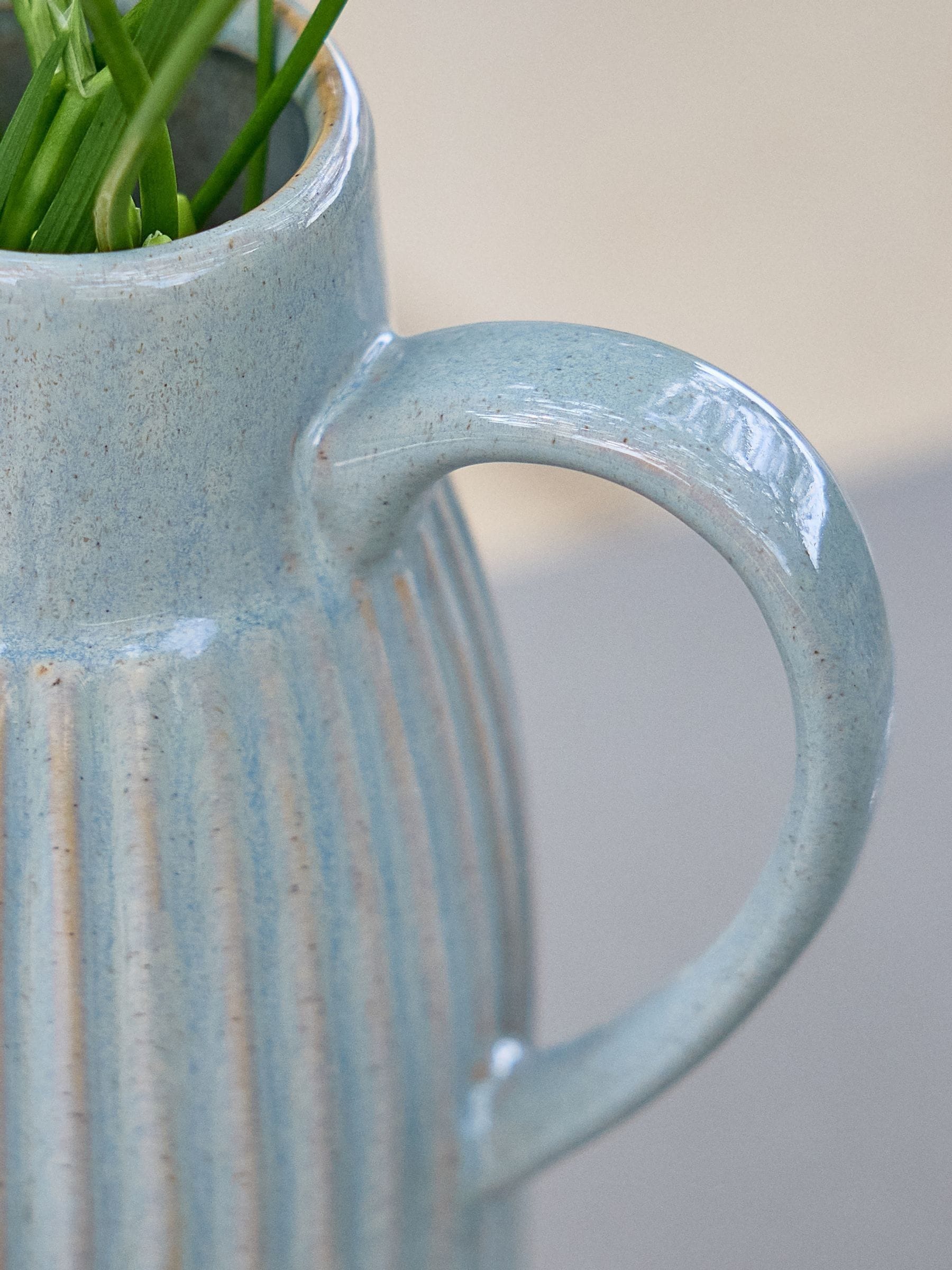 Dibor Blue Narbeth tall ceramic pitcher - British product