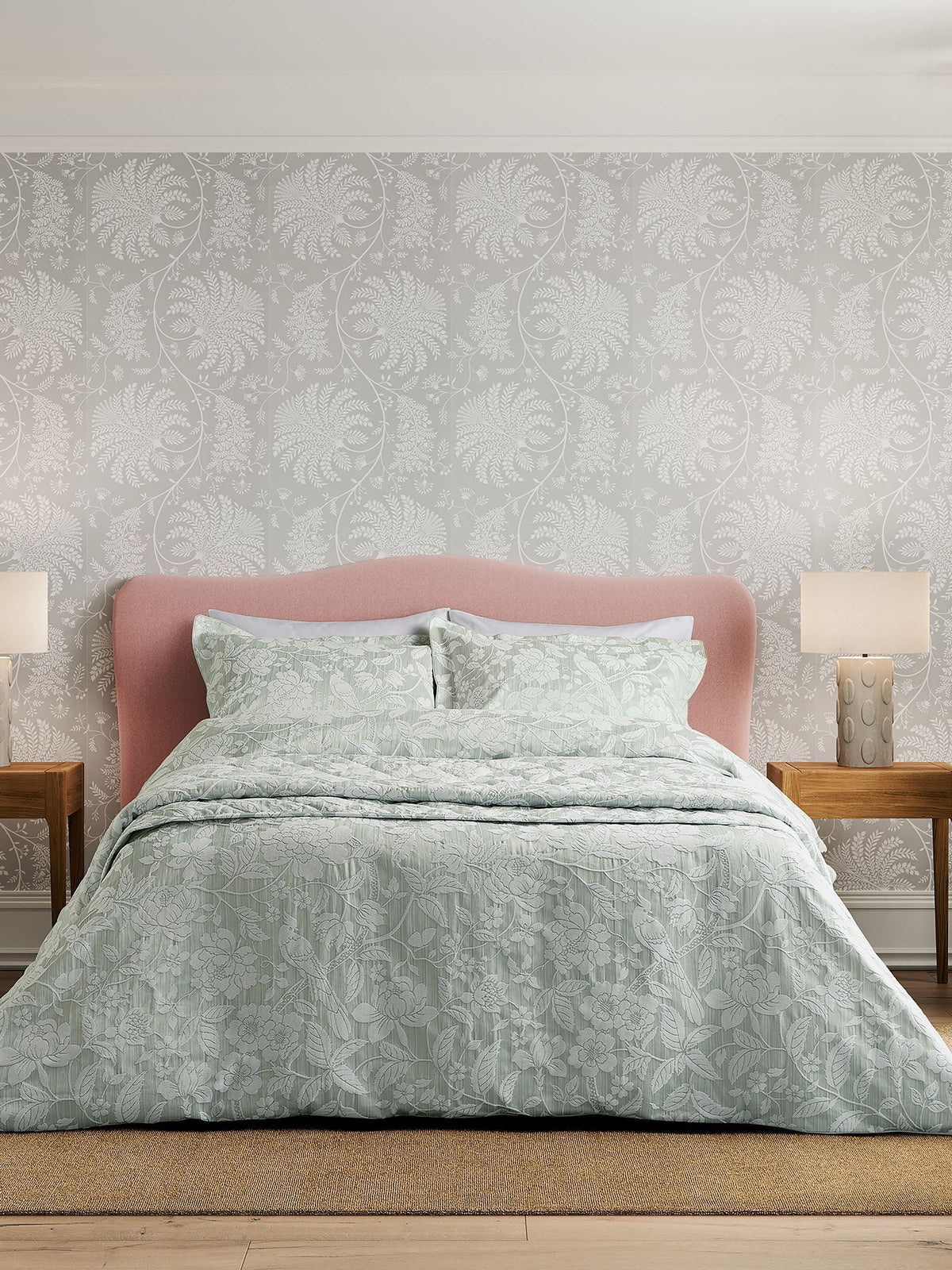 Sanderson Aqua Pyramus duvet cover and pillowcase set (British brand)