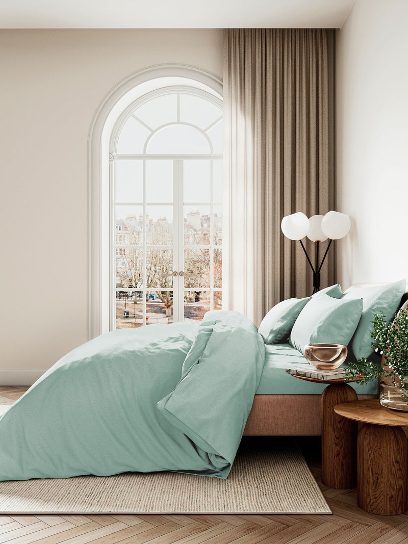 Bedeck of Belfast Celadon fitted sheet - British product