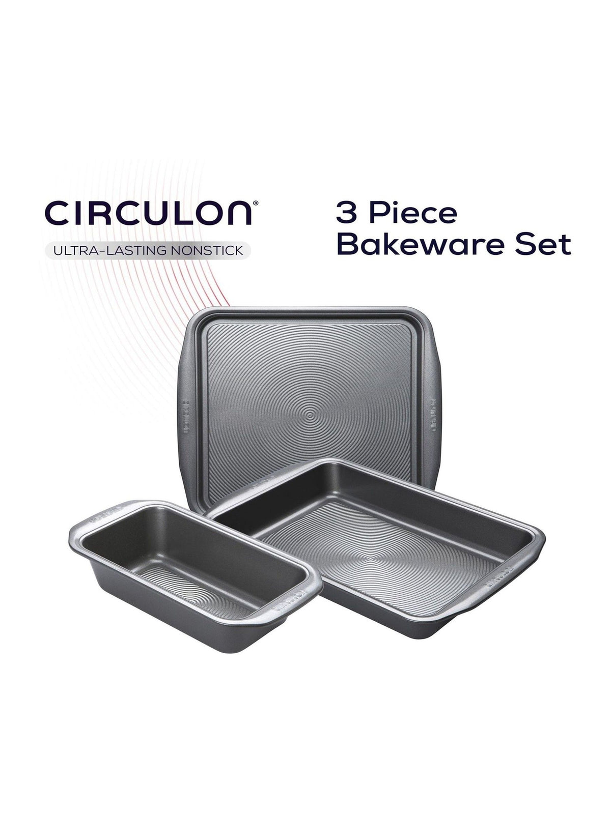 Circulon 3 Piece Grey Momentum Non Stick Bakewares Set