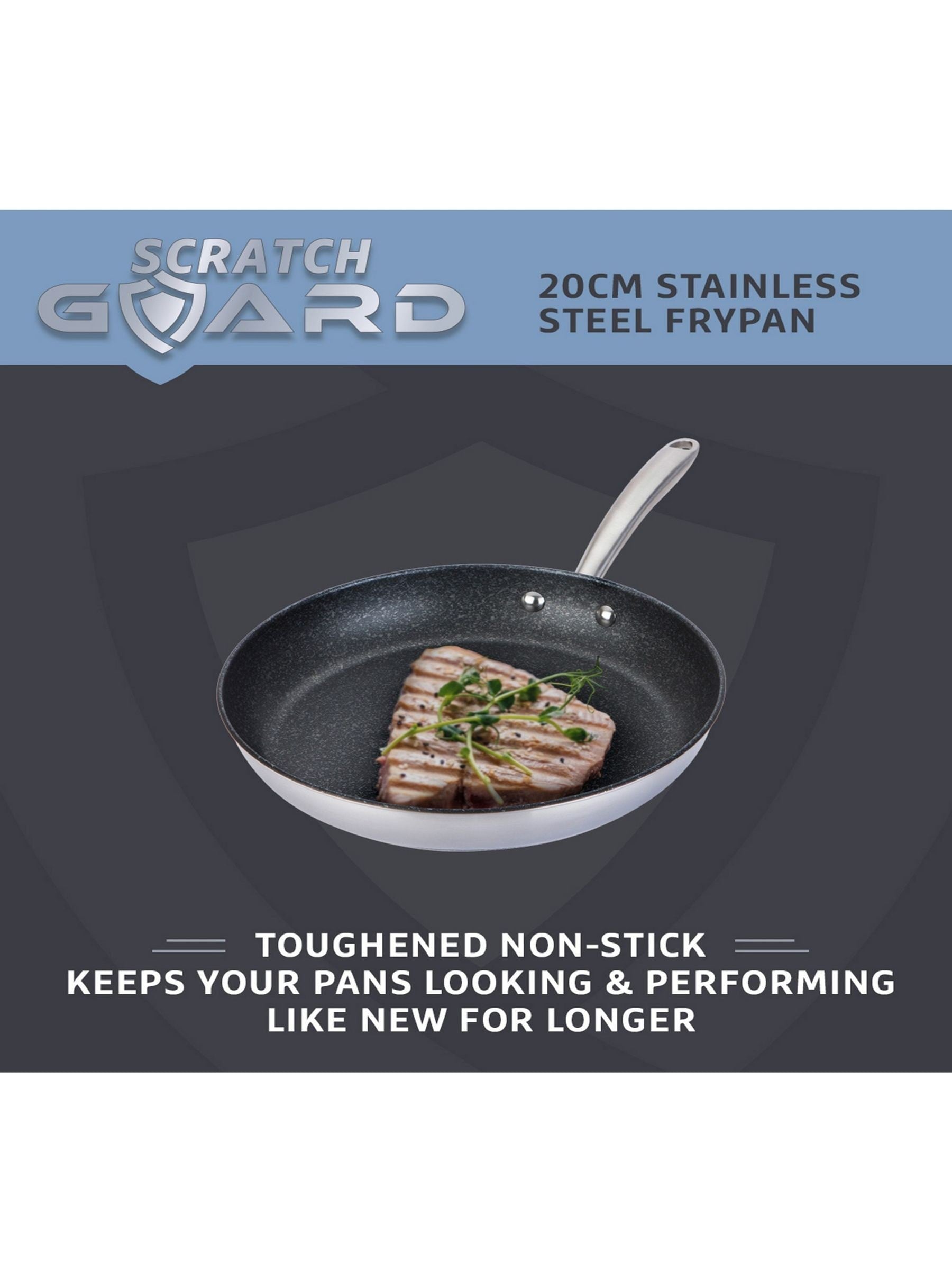 Prestige Silver Scratch Guard frying pan 29cm, imported from the UK