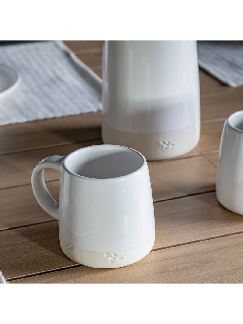 Gallery Home white bumble mugs 15cm height, UK version
