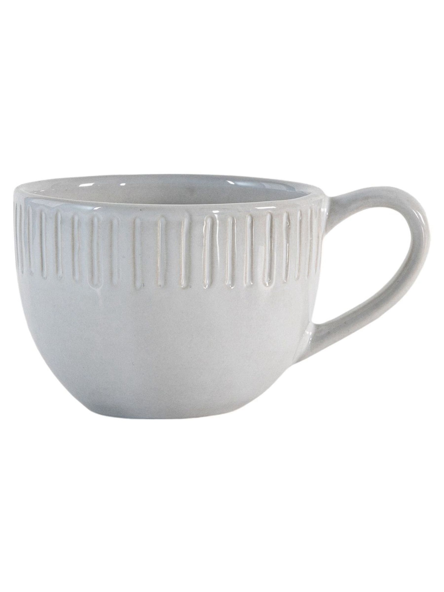 Gallery Home cream earthen ridged mugs 4 pack, UK version