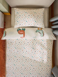Cream Dinosaur duvet cover and pillowcase set - British product