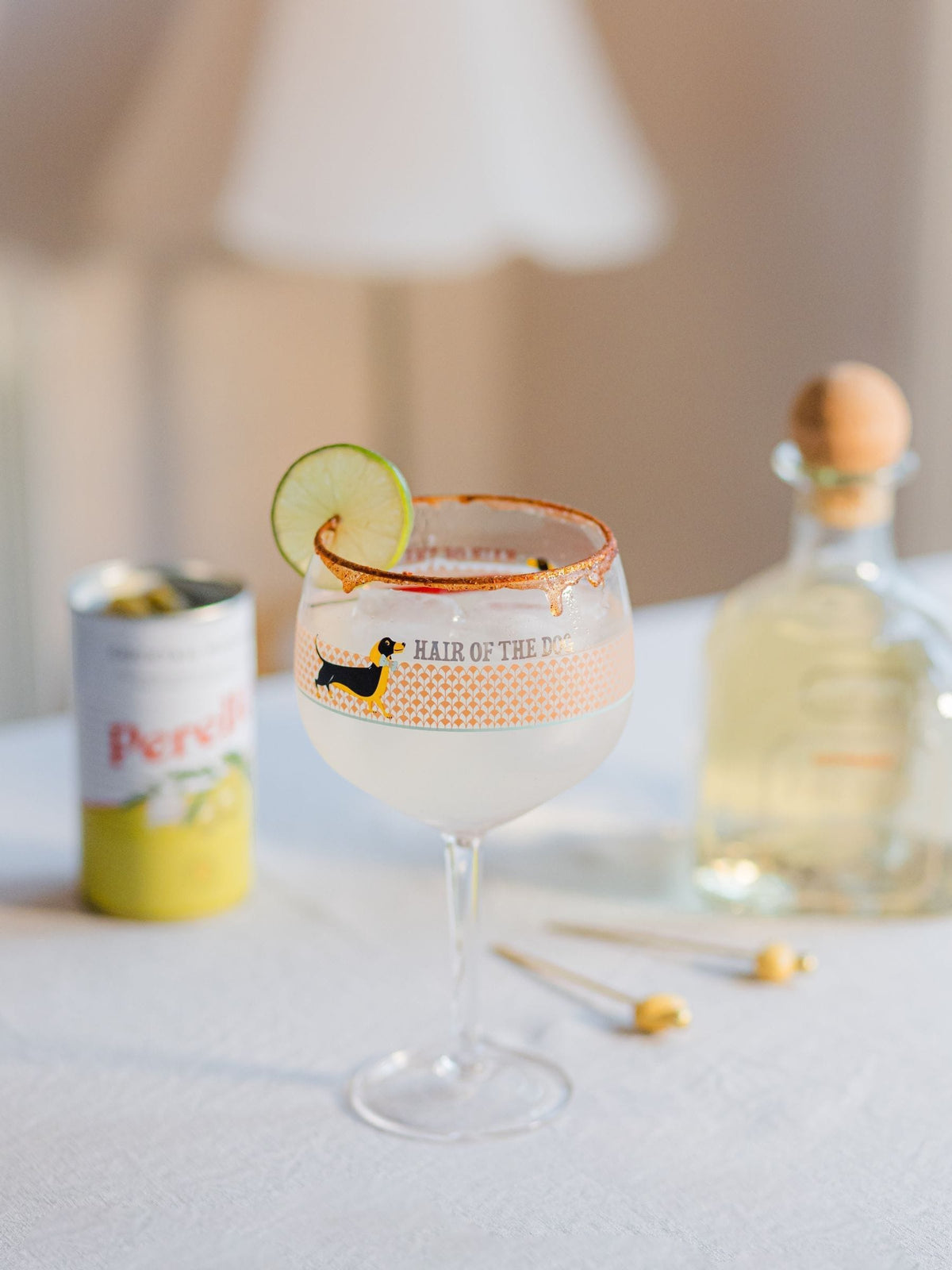 Yvonne Ellen gin glasses set with sausage doggie design, 500ml capacity (British brand)