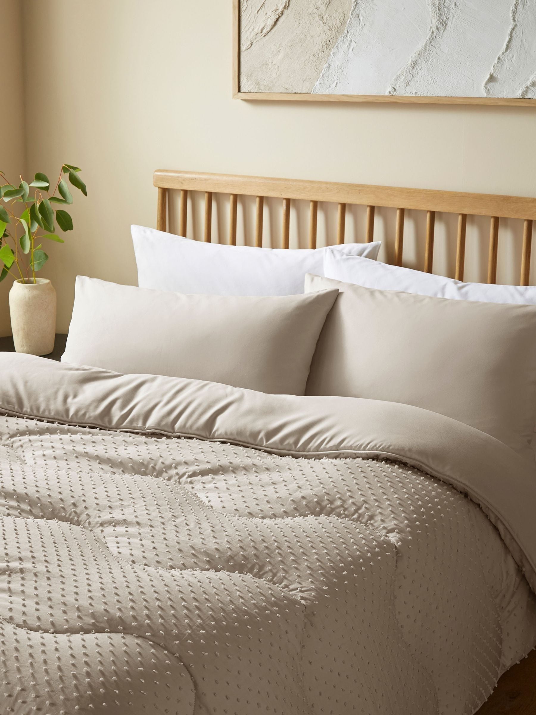 Night Lark Natural Oat coverless duvet set, imported from the UK