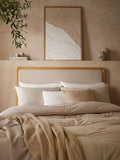 Night Lark Natural Oat 4.5 Tog coverless duvet set, imported from the UK
