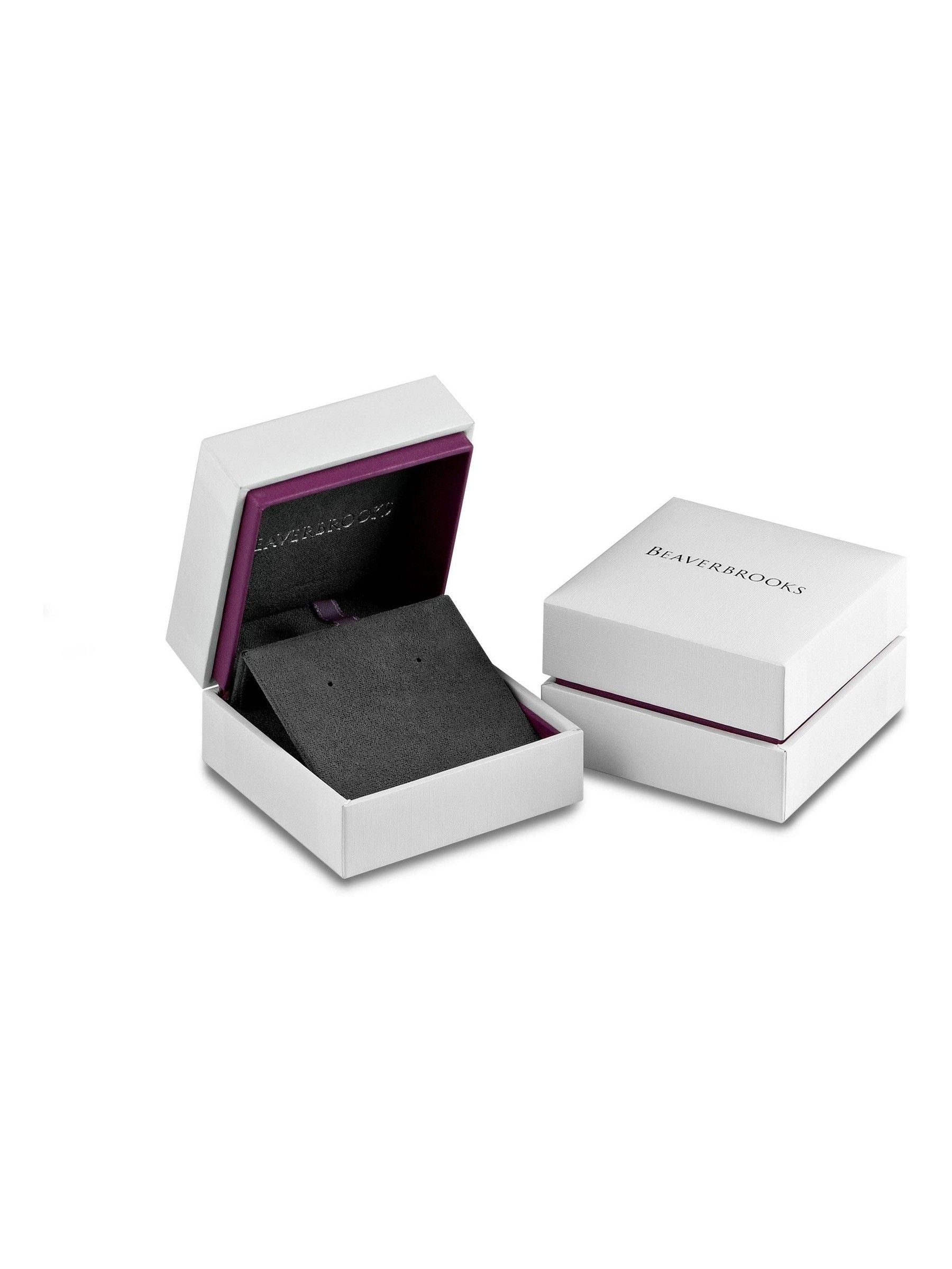 Beaverbrooks Sterling Silver Silver Cubic Zirconia Stud Earrings