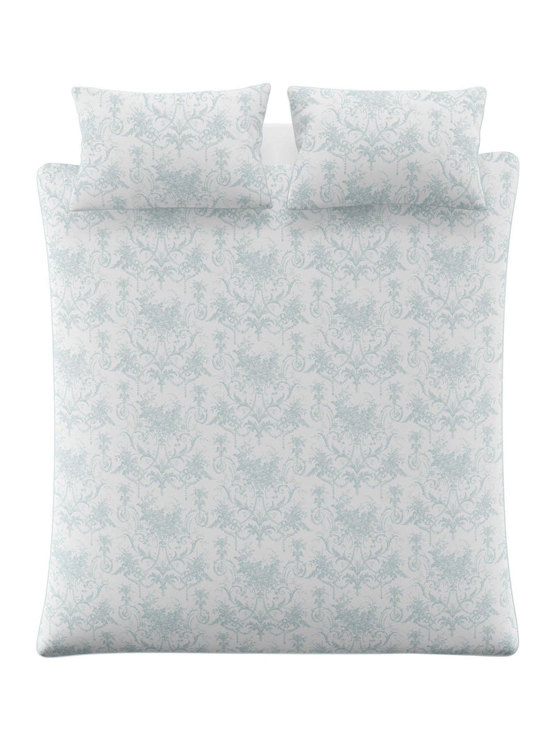 Laura Ashley Blue Seaspray Tuileries reversible duvet cover and pillowcase set, UK version
