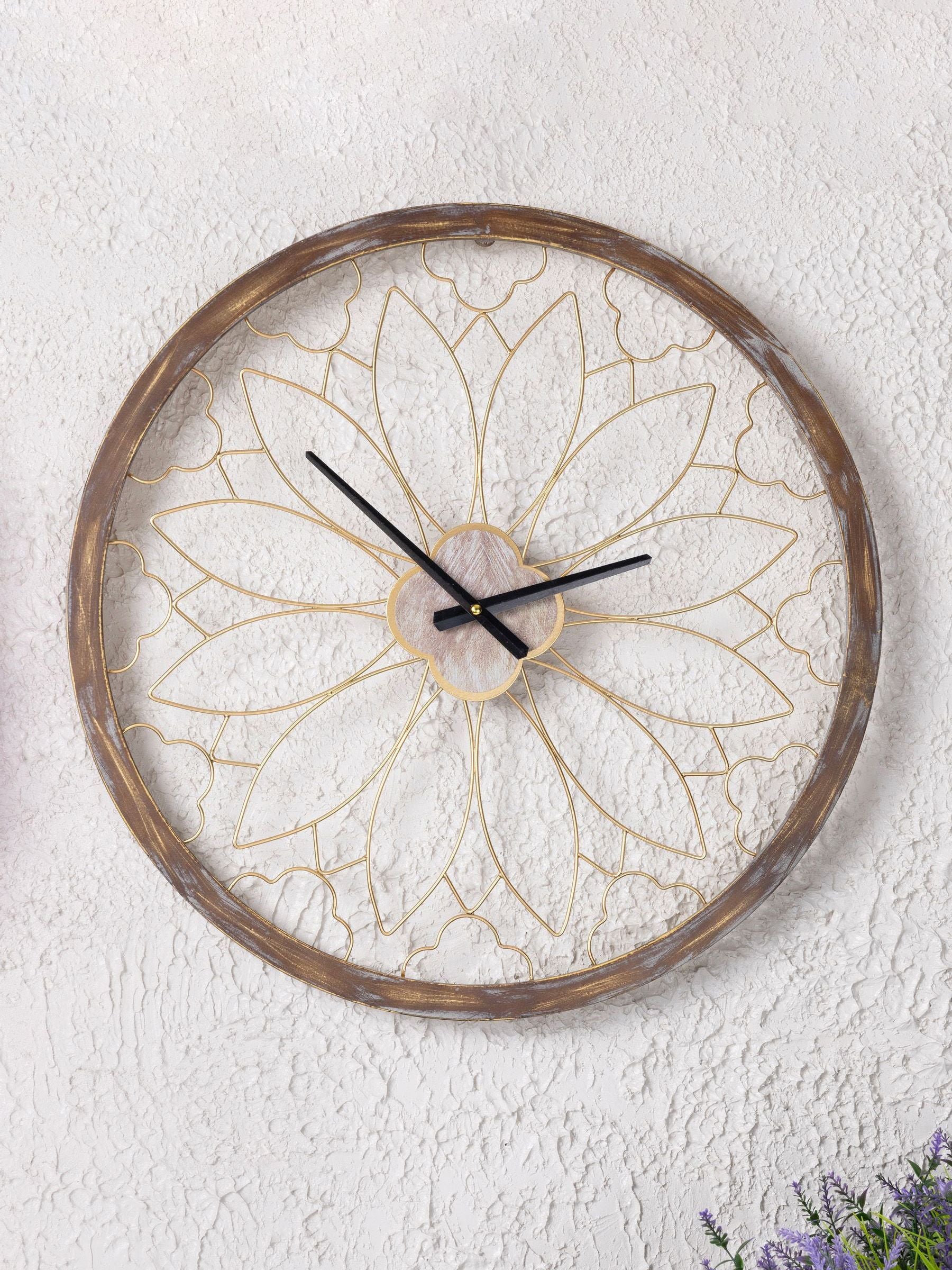 Charles Bentley Ullswater natural wood effect garden wall clock - British product