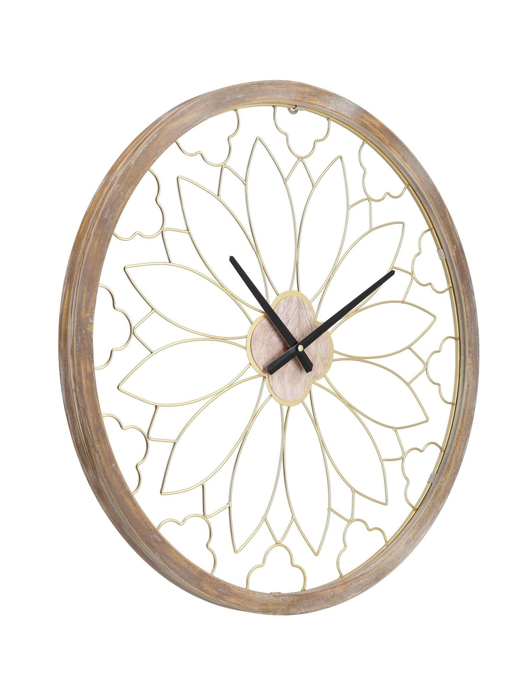 Charles Bentley Ullswater natural wood effect garden wall clock - British product