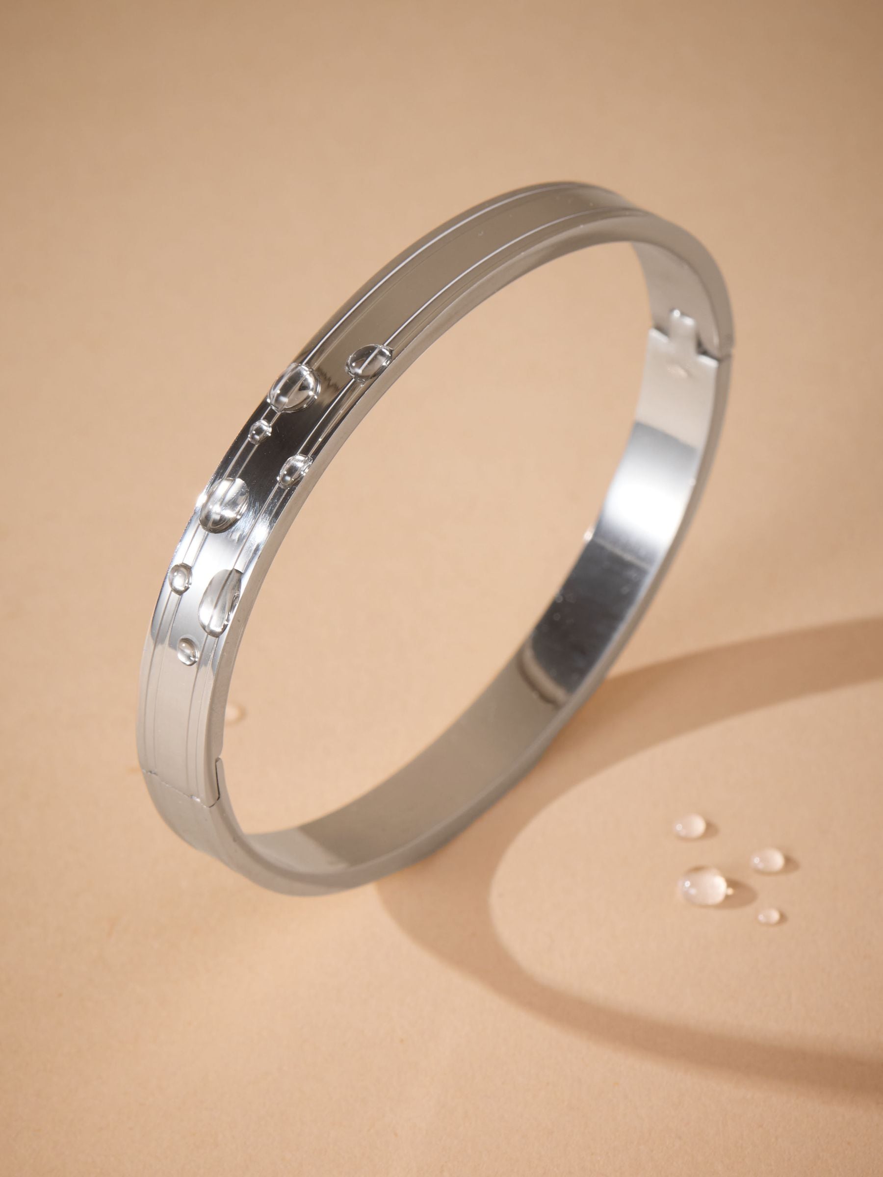 Stainless steel bangle (British brand)