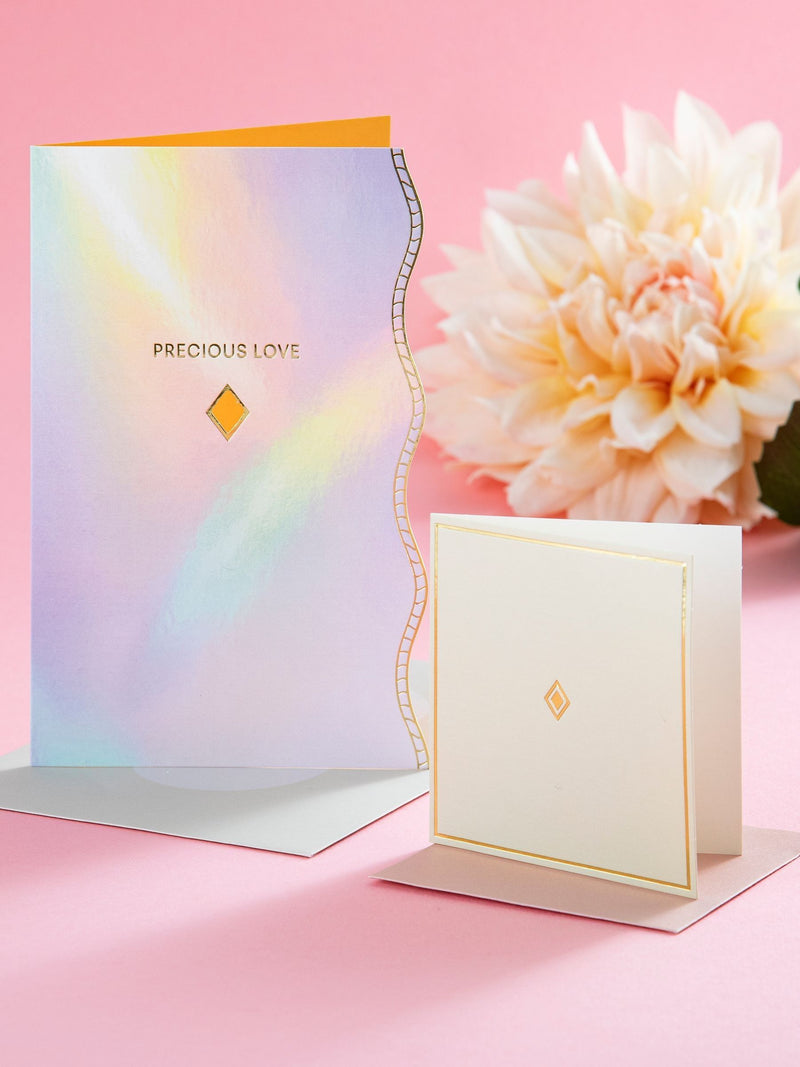 Hallmark Pink White Premium 'Precious Love' Card - Vivid Aura