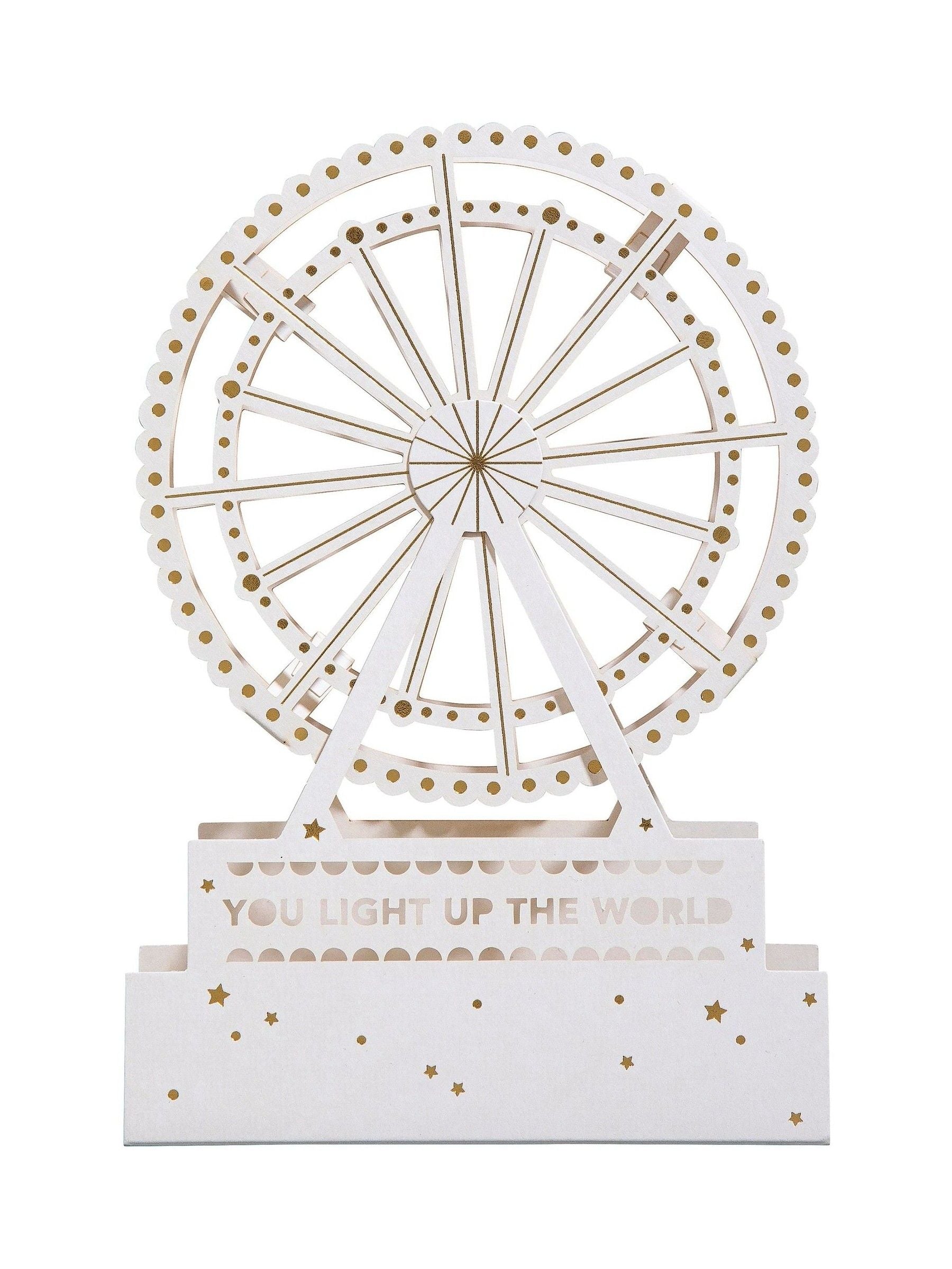 Hallmark 3D Ferris Wheel greeting card, UK version
