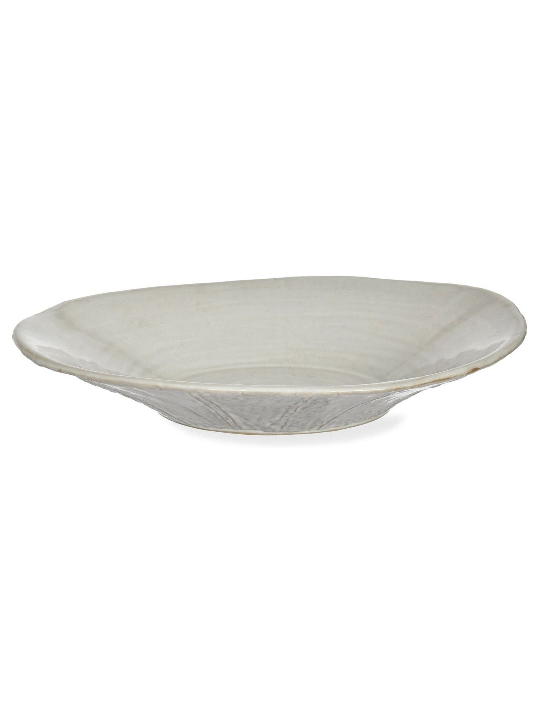 Garden Trading Natural Ithaca ceramic meze plate 34cm - British product