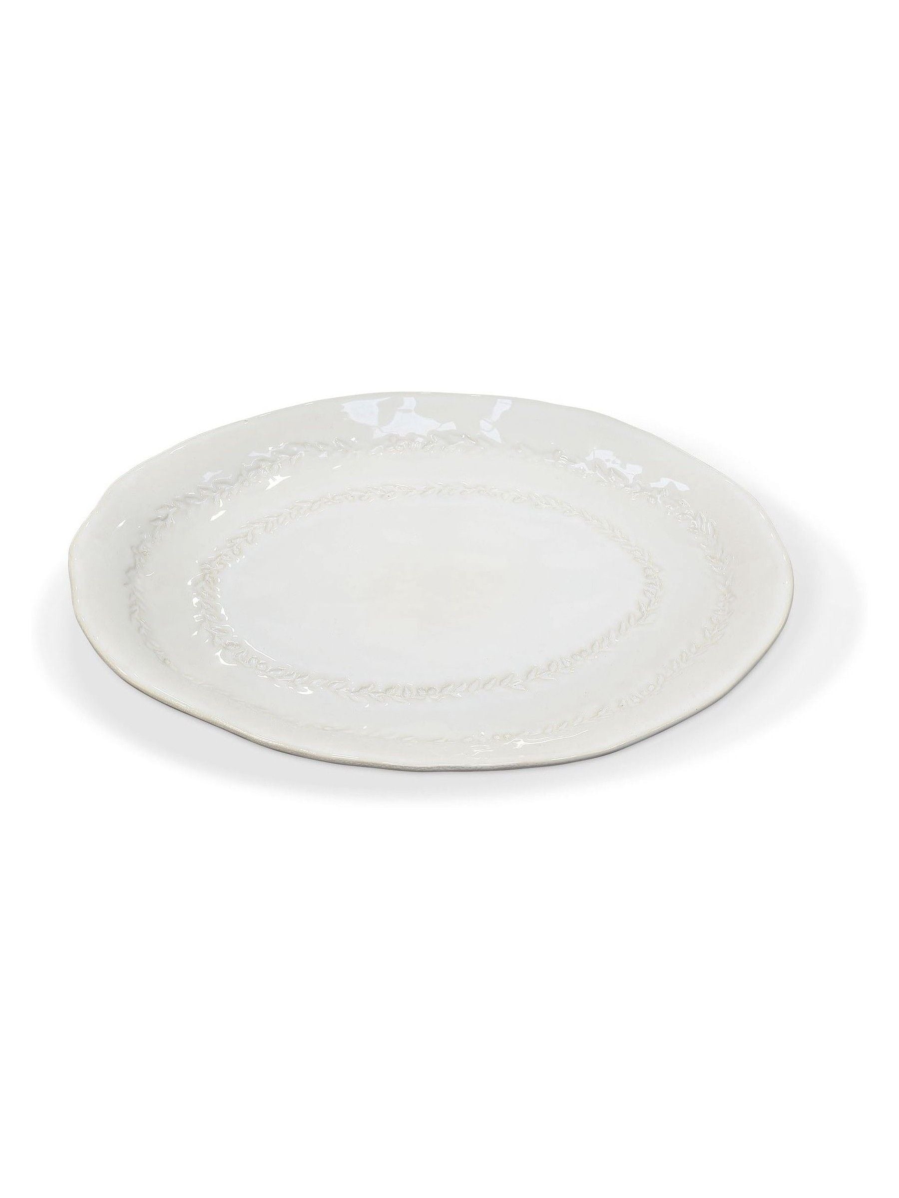 Garden Trading White Overton ceramic serving platter 31.5x40cm, UK version