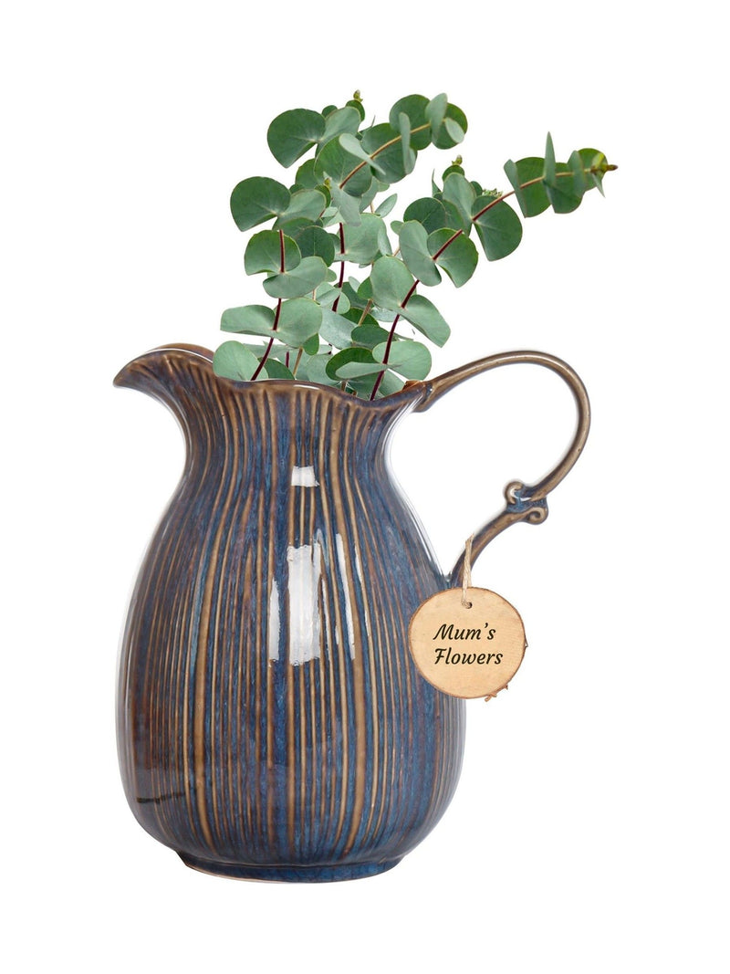 Dibor Aegean Fluted Pitcher Vase 24cm - British product