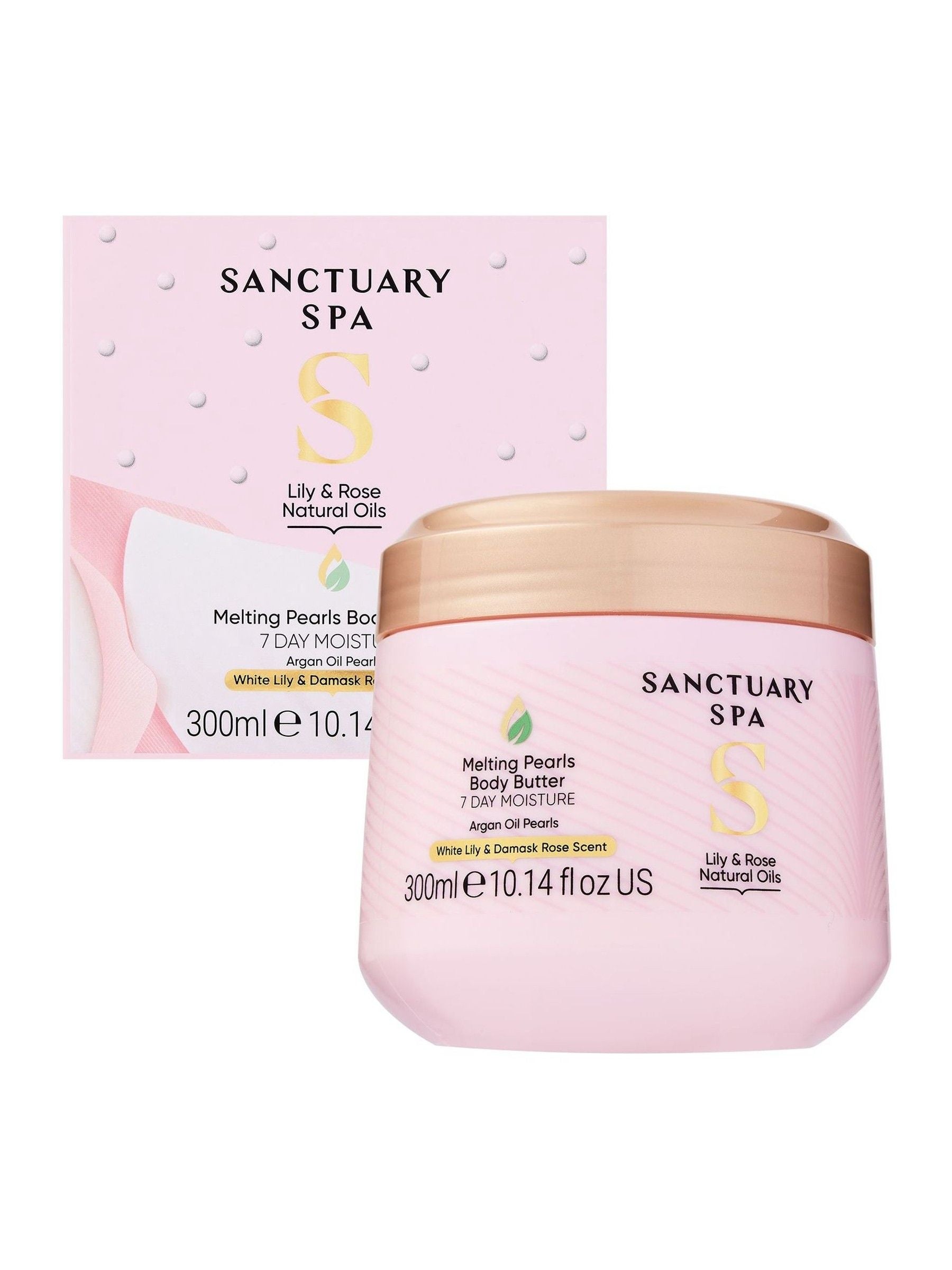 Sanctuary Spa Lily & Rose Natural Oils Melting Pearls Body Butter 300ml