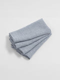 Secret Linen Store Set of 4 French Blue Sid Stripe 100% Linen Napkins