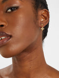 Gold-Plated Diamante Star Drop Earrings