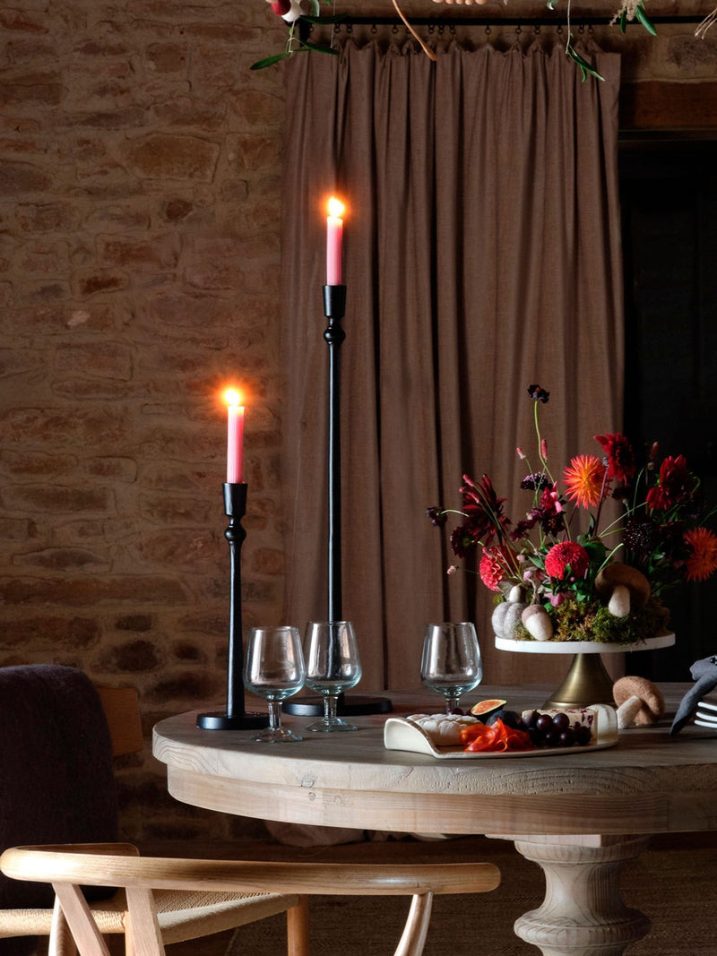 Garden Trading Westcott black metal candle sticks 60cm height, UK version