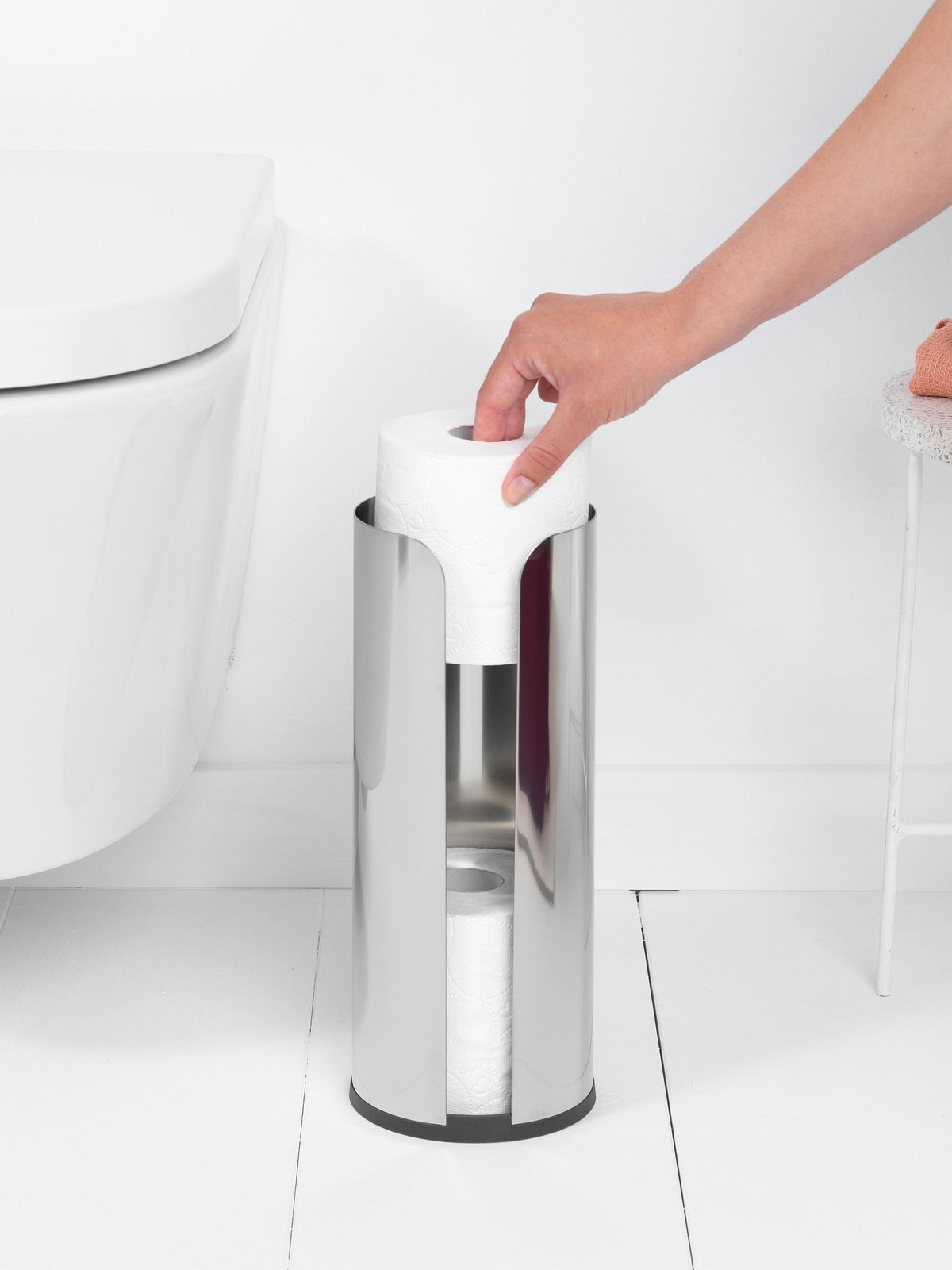 Brabantia Brilliant Steel ReNew Toilet Roll Dispenser