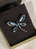 Jon Richard silver tone dragonfly brooch 55mm x 50mm, UK version