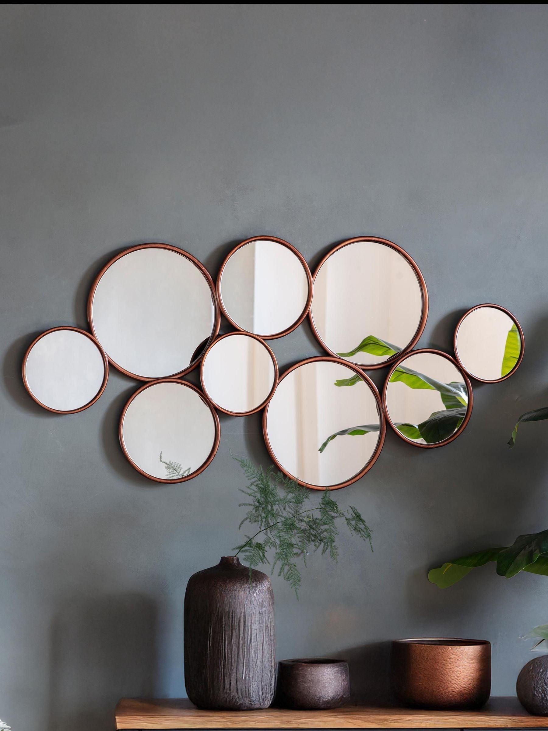 Gallery Home Copper Kempton Mirror 121cm × 58.5cm, UK version